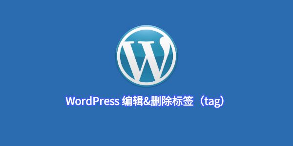 WordPress 编辑&删除标签（tag）
